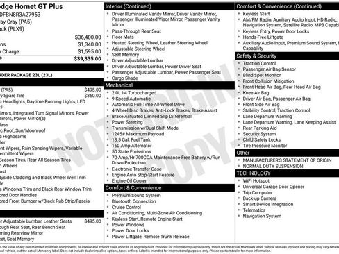 Used 2024 Dodge Hornet GT Plus image 39