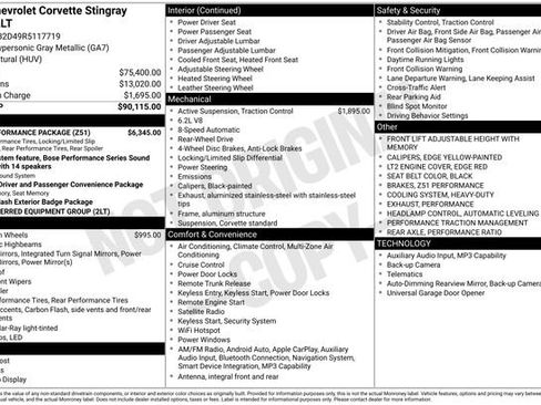 Used 2024 Chevrolet Corvette Stingray w/ Z51 Performance Package image 4