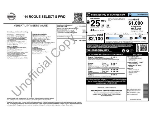 Used 2014 Nissan Rogue S image 2