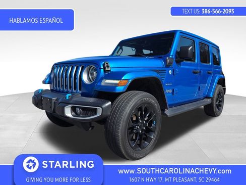 Used 2022 Jeep Wrangler Unlimited Sahara 4xe w/ Cold Weather Group image 1