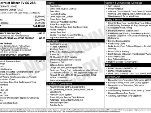 Used 2026 Chevrolet Blazer EV SS w/ Performance Package AWD/4WD image 3