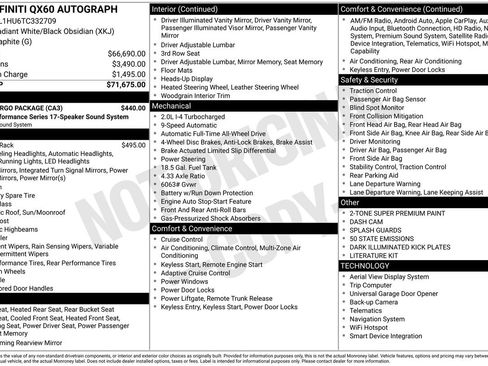 Certified 2026 INFINITI QX60 Autograph w/ Dark Cargo Package image 33