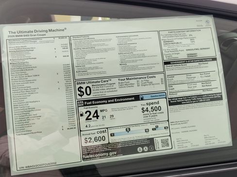 Used 2026 BMW 840i w/ M Sport Professional Package image 27