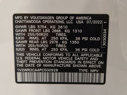 Used 2023 Volkswagen Atlas SE w/ Black Wheel Package FWD image 33
