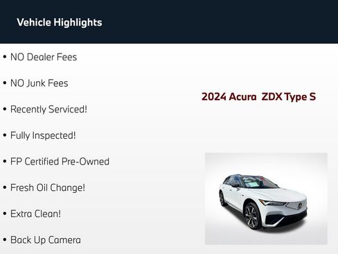 Used 2024 Acura ZDX Type S AWD/4WD image 76