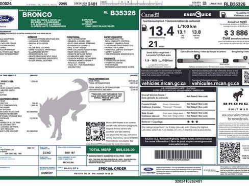 Used 2024 Ford Bronco Big Bend w/ Sasquatch Package AWD/4WD image 66