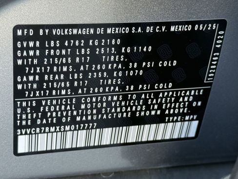 New 2025 Volkswagen Tiguan S image 25