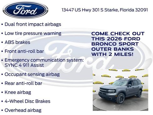New 2026 Ford Bronco Sport Outer Banks w/ Outer Banks Tech Package+ AWD/4WD image 30