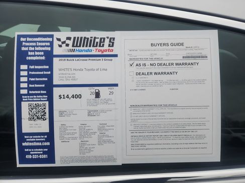 Used 2018 Buick LaCrosse Premium w/ Driver Confidence Package #2 image 13