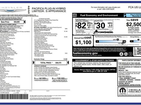 Used 2023 Chrysler Pacifica Limited w/ S Appearance Package FWD image 3
