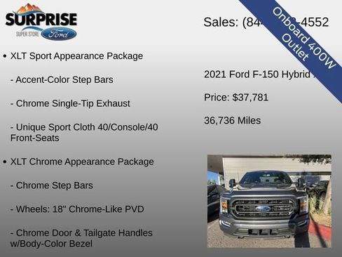 Used 2021 Ford F150 XLT w/ Equipment Group 302A High AWD/4WD image 37