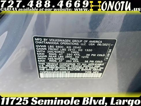 Used 2021 Volkswagen Atlas Cross Sport SE FWD image 34