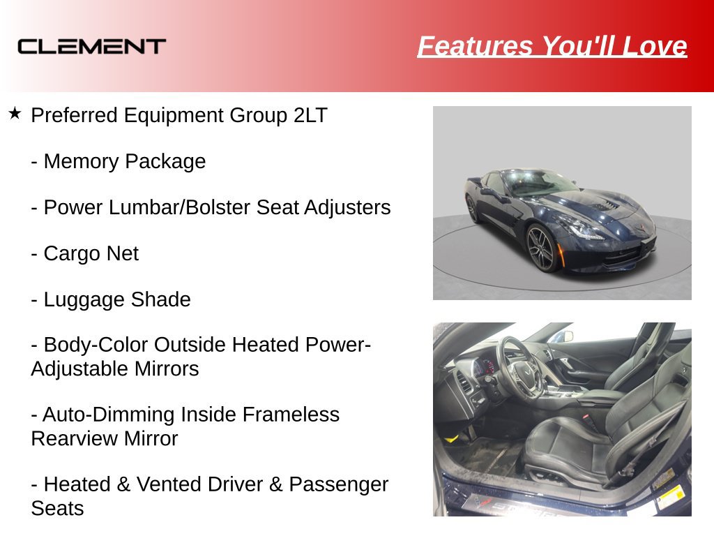 Used 2016 Chevrolet Corvette Stingray Coupe w/ 2LT Preferred Equipment Group RWD image 10