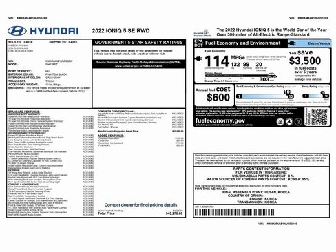 Used 2022 Hyundai Ioniq 5 SE image 2