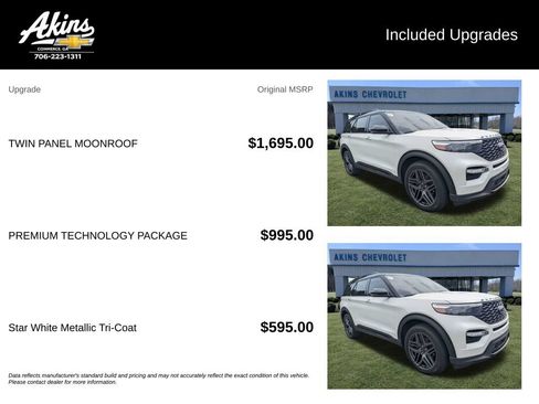 Used 2020 Ford Explorer ST w/ Premium Technology Package AWD/4WD image 3