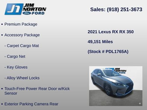Used 2021 Lexus RX 350 FWD w/ Premium Package image 8