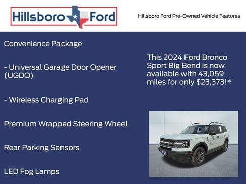 Used 2024 Ford Bronco Sport Big Bend w/ Convenience Package AWD/4WD image 6