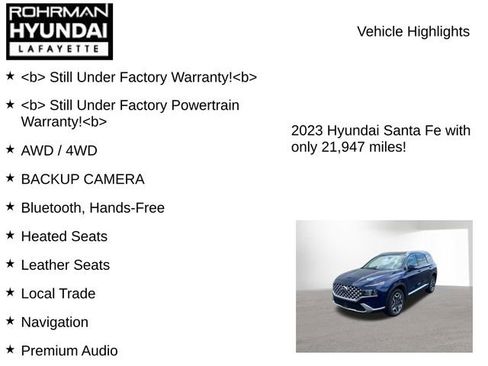 Used 2023 Hyundai Santa Fe Limited AWD/4WD image 7