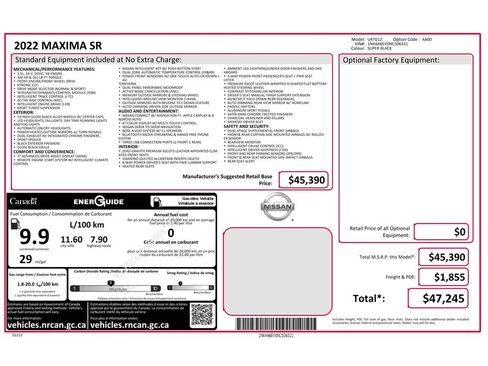 Used 2022 Nissan Maxima SR image 9