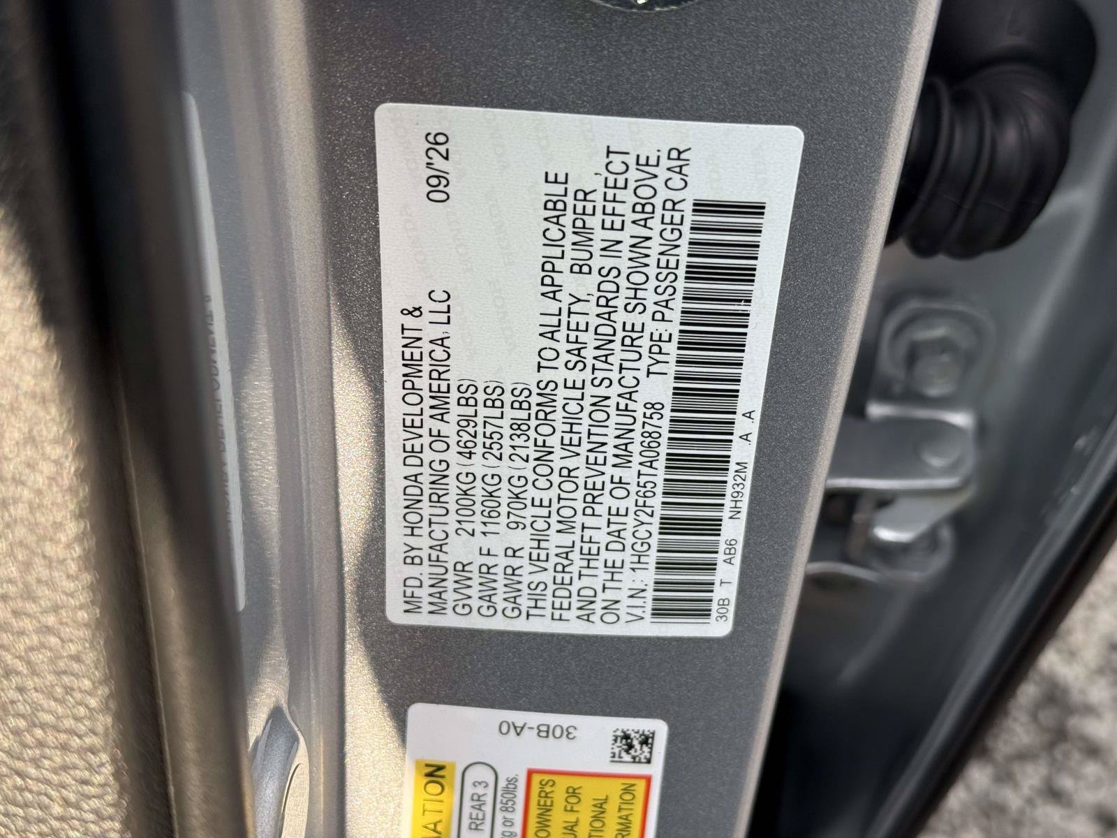 New 2026 Honda Accord Hybrid EX-L image 20