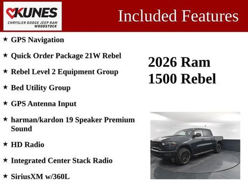 New 2026 RAM 1500 Rebel w/ Rebel Level 2 Equipment Group image 3
