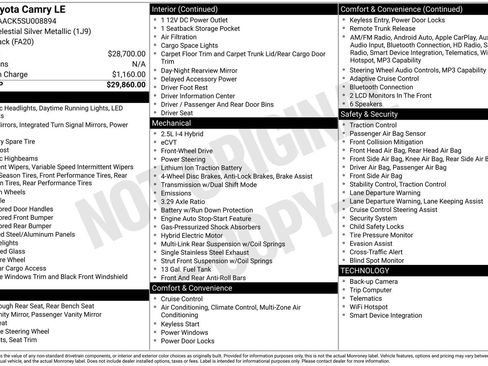 Used 2025 Toyota Camry LE FWD image 36