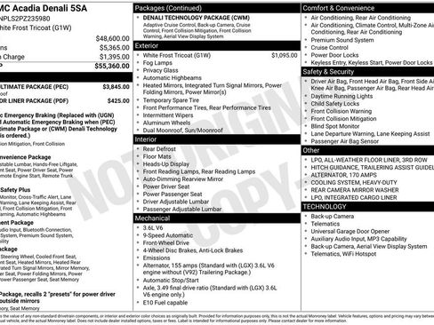 Certified 2023 GMC Acadia Denali w/ Denali Ultimate Package FWD image 55