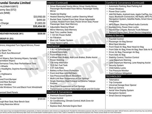 Used 2021 Hyundai Sonata Limited w/ Winter Weather Package image 24