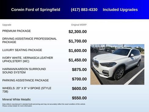 Used 2020 BMW X5 xDrive40i w/ Premium Package AWD/4WD image 5