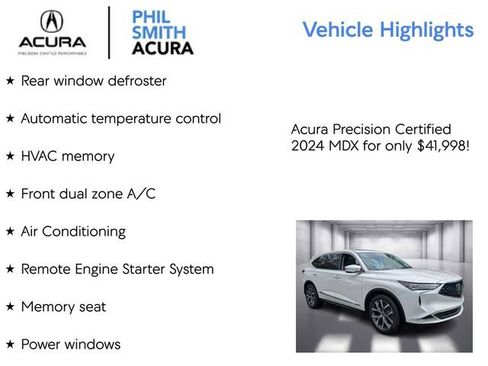 Certified 2024 Acura MDX SH-AWD w/ Technology Package image 9