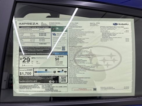 New 2026 Subaru Impreza 2.0i Sport image 29