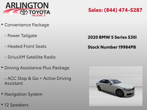 Used 2020 BMW 530i RWD image 2
