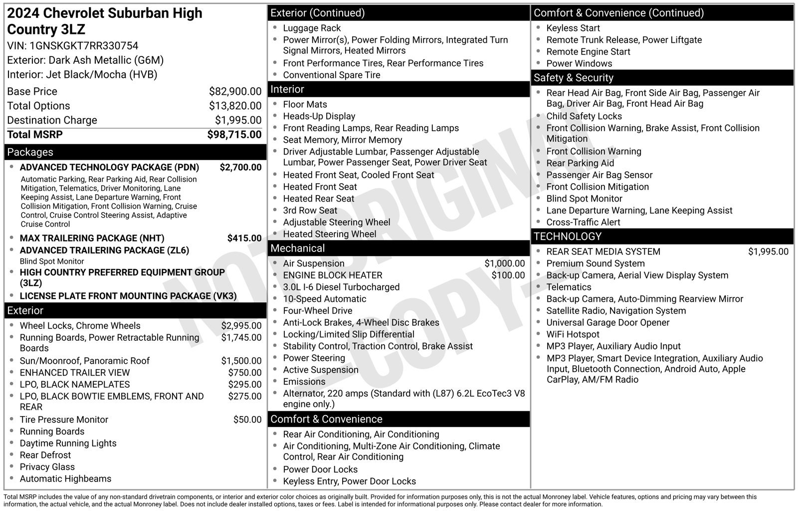 Used 2024 Chevrolet Suburban High Country w/ Advanced Technology Package AWD/4WD image 8
