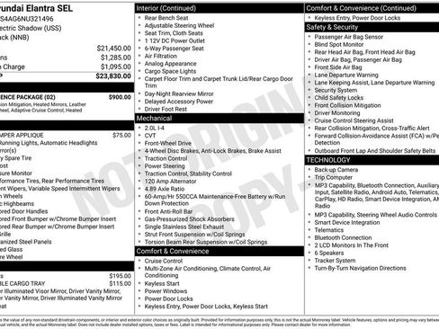 Used 2022 Hyundai Elantra SEL w/ Convenience Package image 3