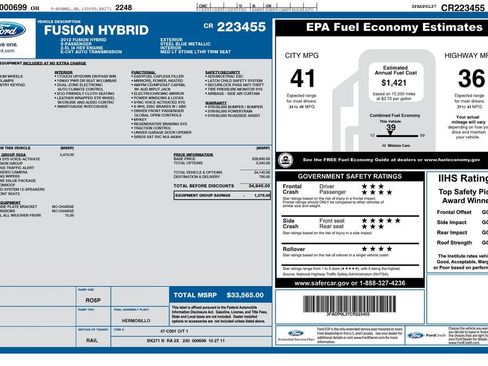 Used 2012 Ford Fusion Hybrid FWD image 1