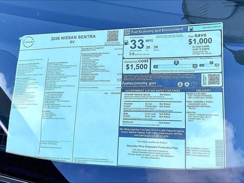 New 2026 Nissan Sentra SV FWD image 21