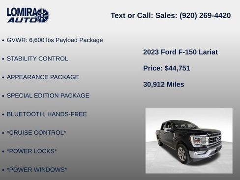 Used 2023 Ford F150 Lariat w/ Equipment Group 502A High AWD/4WD image 20
