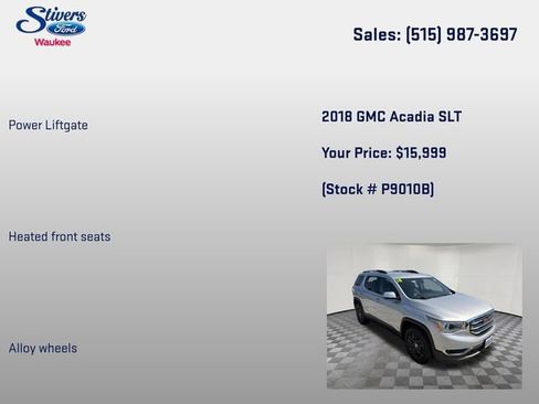 Used 2018 GMC Acadia SLT AWD/4WD image 16