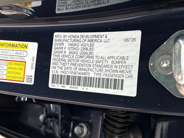 New 2026 Honda Accord SE image 17