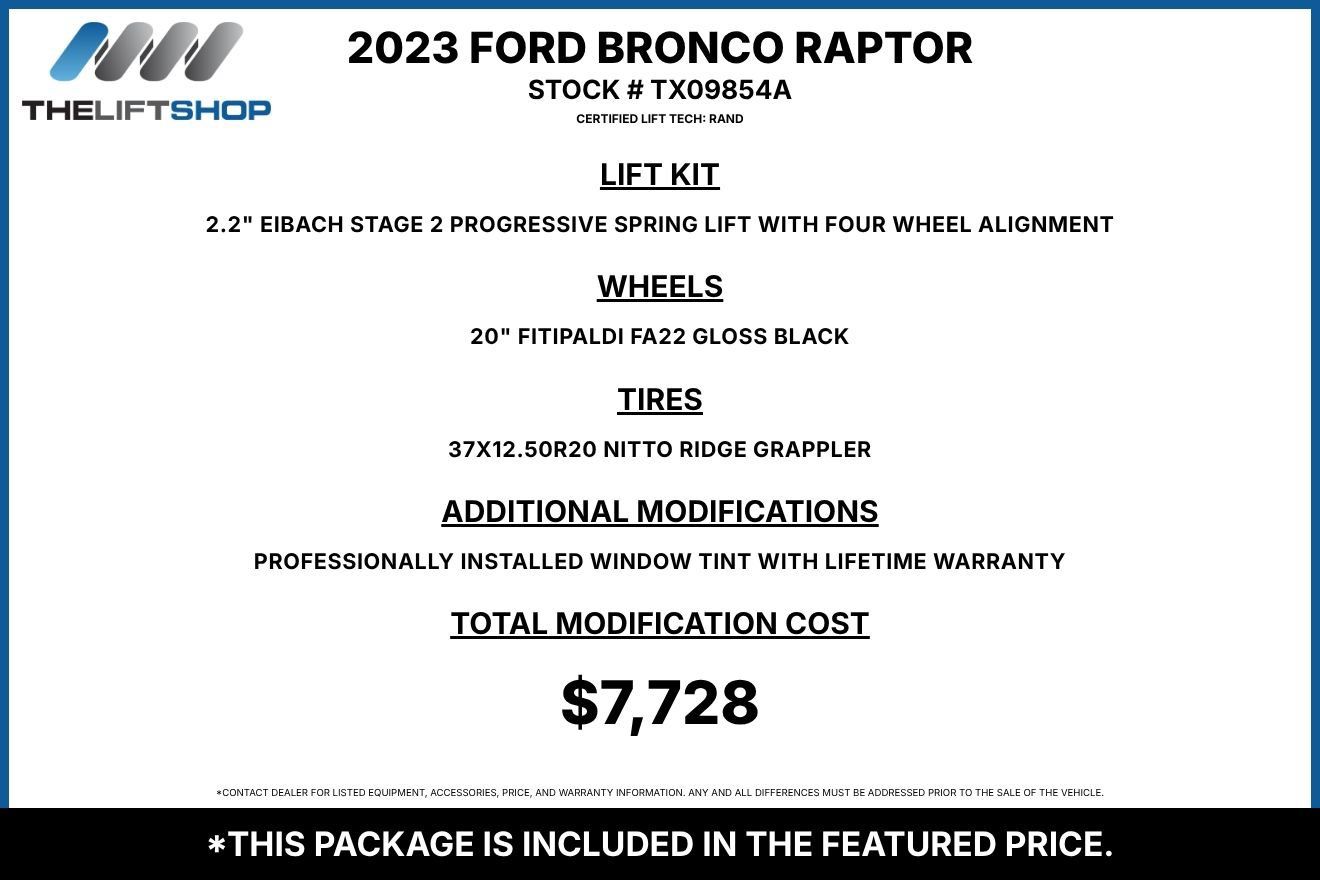Used 2023 Ford Bronco Raptor AWD/4WD image 2