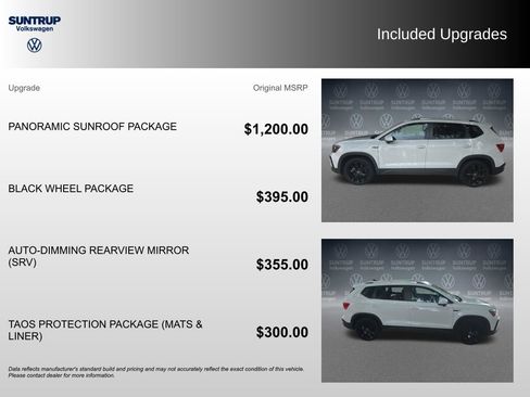 Used 2023 Volkswagen Taos SE w/ Panoramic Sunroof Package FWD image 2