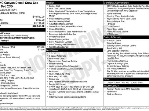 Used 2020 GMC Canyon Denali RWD image 3