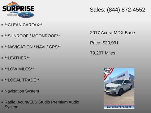 Used 2017 Acura MDX FWD w/ Technology Package image 6