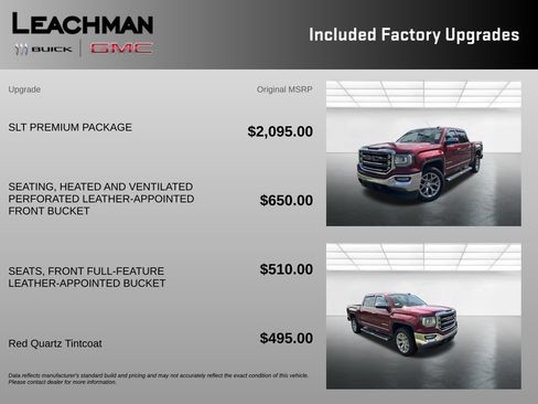 Used 2018 GMC Sierra 1500 SLT w/ SLT Premium Package AWD/4WD image 10