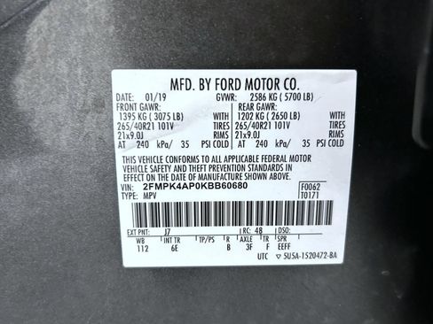 Used 2019 Ford Edge ST w/ Equipment Group 401A AWD/4WD image 25