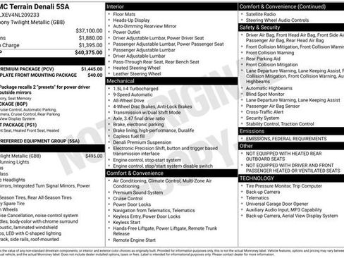 Certified 2022 GMC Terrain Denali w/ Denali Premium Package image 37