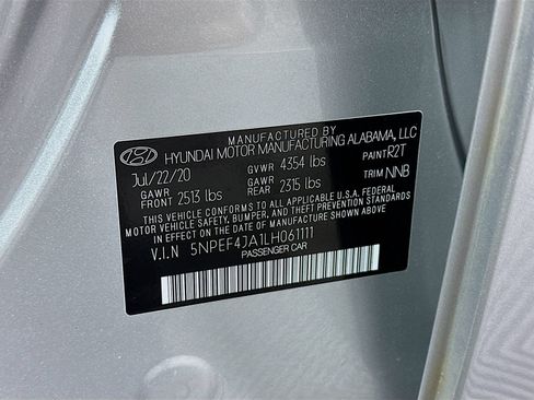 Used 2020 Hyundai Sonata SEL w/ Convenience Package FWD image 8