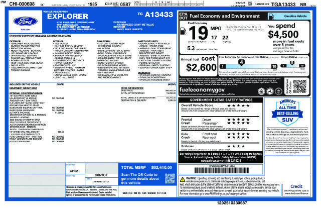 New 2026 Ford Explorer Tremor w/ Tremor Ultimate Package AWD/4WD image 6