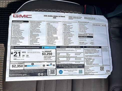 New 2026 GMC Acadia Denali Ultimate AWD/4WD image 14