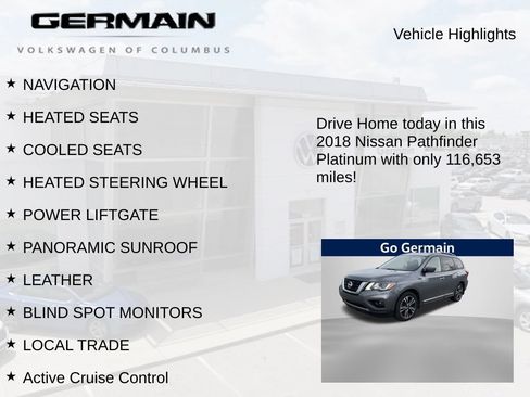 Used 2018 Nissan Pathfinder Platinum w/ Cargo Package AWD/4WD image 5